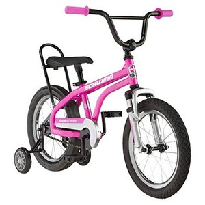 lot 8158 image: Schwinn Krate Evo Classic Kids Bike, 16-Inch Wheels, Ages 3-5 Years, Removable Training Wheels, Coaster Brakes, Color Raspberry