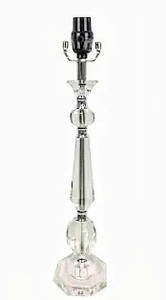 lot 8163 image: Stunning Allen  Roth 22 Clear, Plug-In, Mixed Material Lamp Base - Model # LB4052