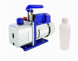 lot 9695 image: 4CFM 13HP Single Stage Rotary Vane Vacuum Pump, Vacuum Pump HVAC 110V, with Manual Valve & Oil for Air Conditioner Maintenance, Food Packaging & Medical Experiment