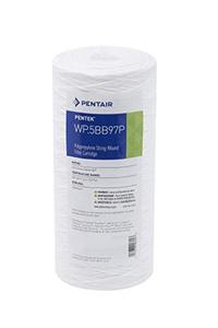 lot 6366 image: Pentair Pentek WP.5BB97P Big Blue Sediment Water Filter, 10-Inch, Whole House Polypropylene Sting-Wound Filter Cartridge, 10 x 4.5, 0.5 Micron