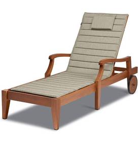 lot 8166 image: Classic Accessories Storigami Water-Resistant 80 x 26 Chaise Lounge Cushion, Heather Grey