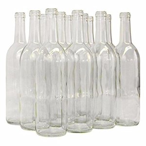 lot 6548 image: Six 750mL Clear Bordeaux WineBeer Bottles for Home Brewing - Requires Straight Wine Corks (Not Included) - from Home Brew Ohio