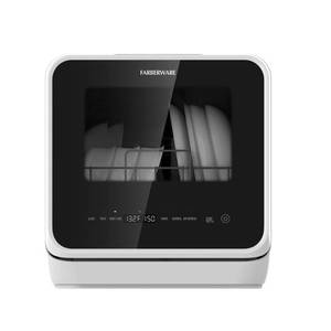 lot 7515 image: Farberware Portable Dishwasher with Built-In Water Tank with Baby Care and Fruit Wash Settings in White w 6-Place Setting Capacity, FDW05ASBWHA