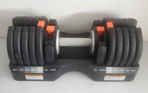 lot 8171 image: NordicTrack Adjustable Dumbell Up to 50 lbs And Bonus Broken Dumbell