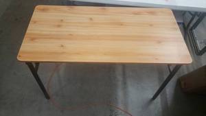 lot 8174 image: 24in x 48in x 29in Foldable Wooden And Metal Table