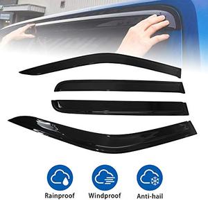 lot 8175 image: Rain Guards,Window Deflector,for F150,F150 Raptor Super Crew 2015 2016 2017 2018 2019 Original Tape-on Window Visors 4pcs (Dark Smoke)