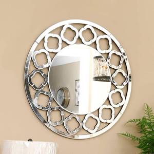 lot 719 image: KOHROS Large Round Ornate Wall Mirror, Venetian Decor Mirror for Bedroom, Bathroom, Living Room or Foyer - 31.5