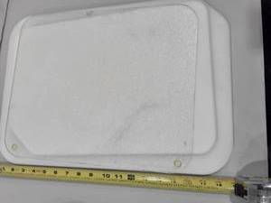 lot 1082 image: 2 Plastic Cutting Boards and 1 Glass.