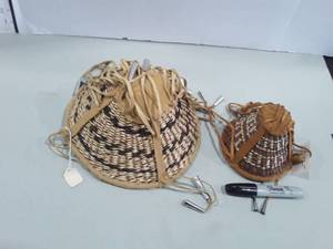 lot 1123 image: Hand Woven Baskets