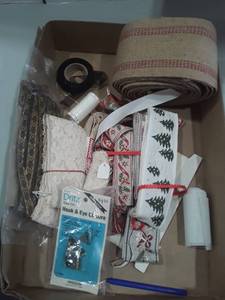 lot 1360 image: Miscellaneous Fabric Ribbon and Other Misc Sewing