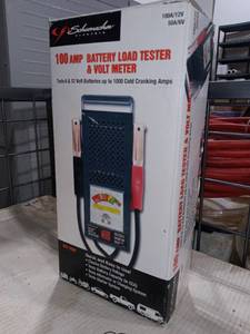 lot 1182 image: Schumacher Electric 100 Amp Battery Load Tester and Volt Meter New In Box