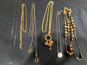 lot 1481 image: Paquette and LEI and Various Gold Toned Womens Necklaces