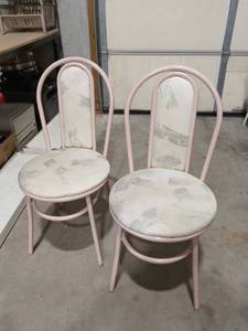lot 1510 image: Uphoulstered Thonet Chair Pair