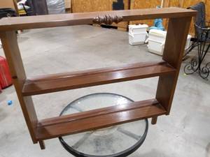 lot 1526 image: Decorative Wooden Wall Shelves 31 x 30.5 x 6 in