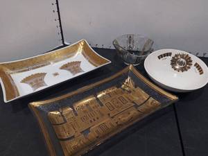 lot 1537 image: Georges Briard Dishes Gold Accented