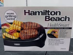 lot 1545 image: Hamilton abeach Health Smart Indoor  Outdoor Grill Never Used