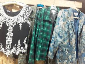 lot 1610 image: Womens Jackets and 1 Very SPARKLY Shirt . Sizes 3X to 18W