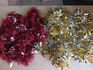 lot 2008 image: Candy Cane Garland with Silver and Gold Star Garland