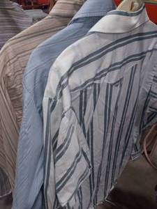 lot 2020 image: Ely Cattleman and Panhandle Slim Mens Long Sleeve Button Down Shirts Size MED Striped