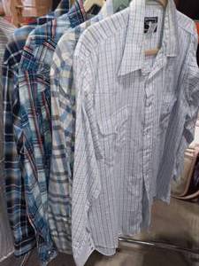 lot 2021 image: Ely Cattleman Wrangler and Ruddick Mfg Company Mens Long Sleeve Button Down Shirts Size LG Plaid