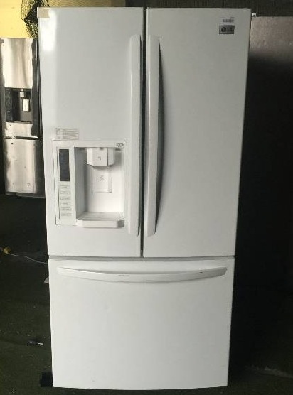 lot 8063 image: LG LFX23961 22.6 cu. ft. French Door Refrigerator with 4 Split Spill-Proof Glass Shelves