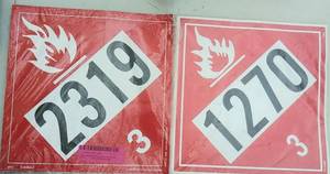 lot 2305 image: Hazard Stickers 8in x 8in