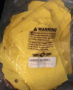 lot 2357 image: Blank Heavy Duty Yellow Tags 100 3in X 5in