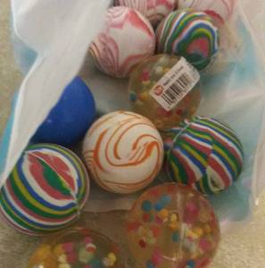 lot 2401 image: 27 Bouncy Balls 2 inch round