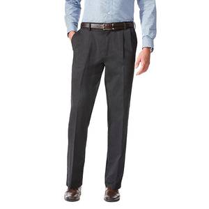 lot 2405 image: Dockers Mens Comfort Khaki Relaxed-Fit Pleated Pant, Dark Charcoal Heather, 40x29