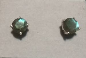 lot 2612 image: Sterling Silver Labrodite Earrings