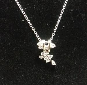 lot 2653 image: Sterling Silver CZ Necklace
