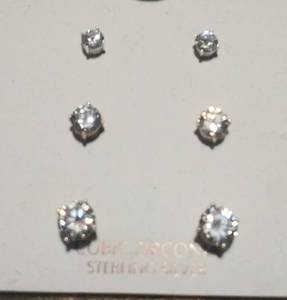 lot 2656 image: Giani Bernini Sterling Silver CZ Earrings Set