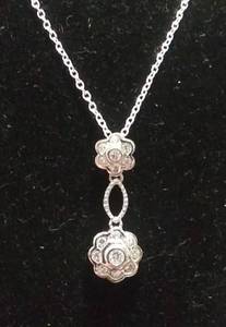 lot 2663 image: Sterling Silver CZ Necklace