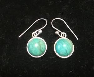 lot 2674 image: Sterling Silver Turquoise Earrings