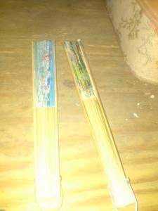 lot 588 image: Decorative paper fan