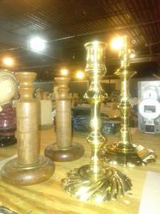 lot 600 image: candle holders