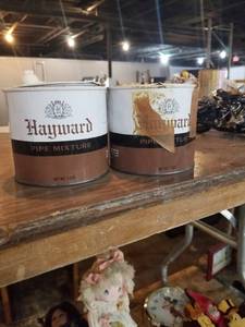 lot 836 image: two empty Hayward pipemixture cans