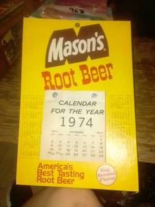 lot 969 image: Masons root beer calendar 1974