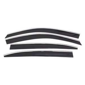 lot 55270 image: AVS 13-17 Honda Accord Ventvisor Low Profile Deflectors 4pc - Smoke wChrome Trim