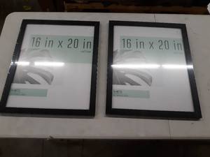 lot 55272 image: Set of 2 Black Picture Frames. 16x20