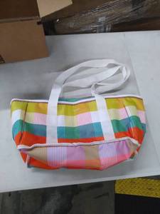 lot 61617 image: KATE SPADE NEW YORK ZIPPERED MULTI COLORED BAG APPOX 16 x 8 