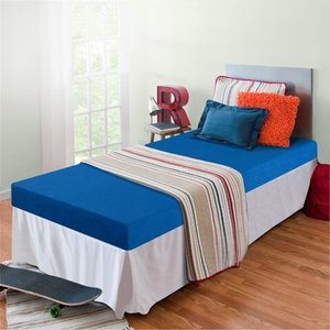 lot 65613 image: Sleep Master Memory Foam 5 Inch Youth Mattress, Twin, Blue