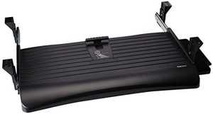 lot 65722 image: Fellowes OfficeSuites Keyboard Drawer. Black. Missing 1 Bracket.