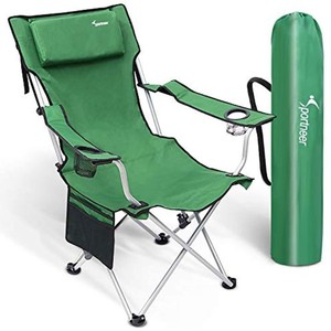lot 65724 image: Sportneer Folding Adjustable Camping Chair Green.