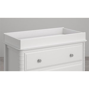 lot 65740 image: Little Seeds Rowan Valley Changing Table Topper, White.