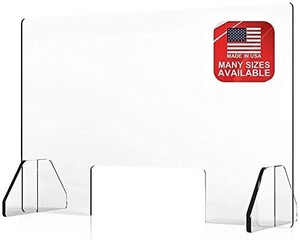 lot 65760 image: Sneeze guard with cutout. 32x48. Cutout is 12x4.