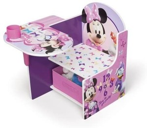 lot 65806 image: Delta Children Chair Desk With Stroage Bin, Disney Minnie Mouse