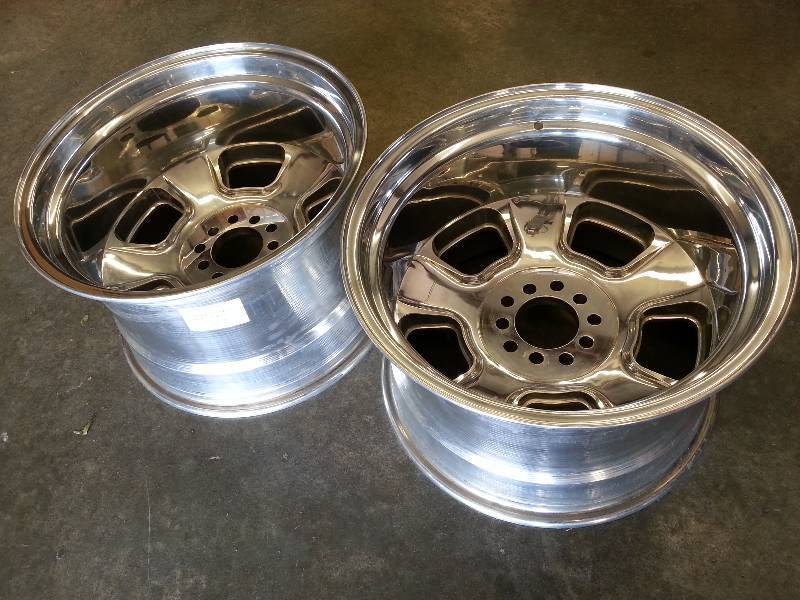 Beautiful pair of the 17" X 11" wide polished Billet ... Beautiful pair of the 17" X 11" wide polished Billet ...