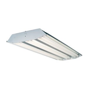 lot 29031 image: (2)Howard Lighting 4-Light High Bay Fluorescent Light Fixture