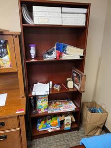 lot 31532 image: Bookcase contents not included